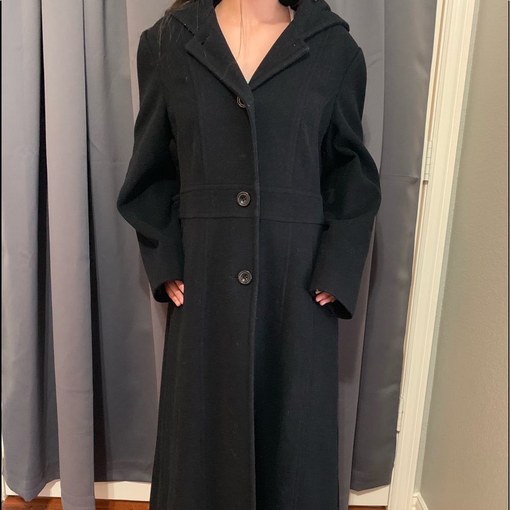 Anne Klein wool trench with hood size 16